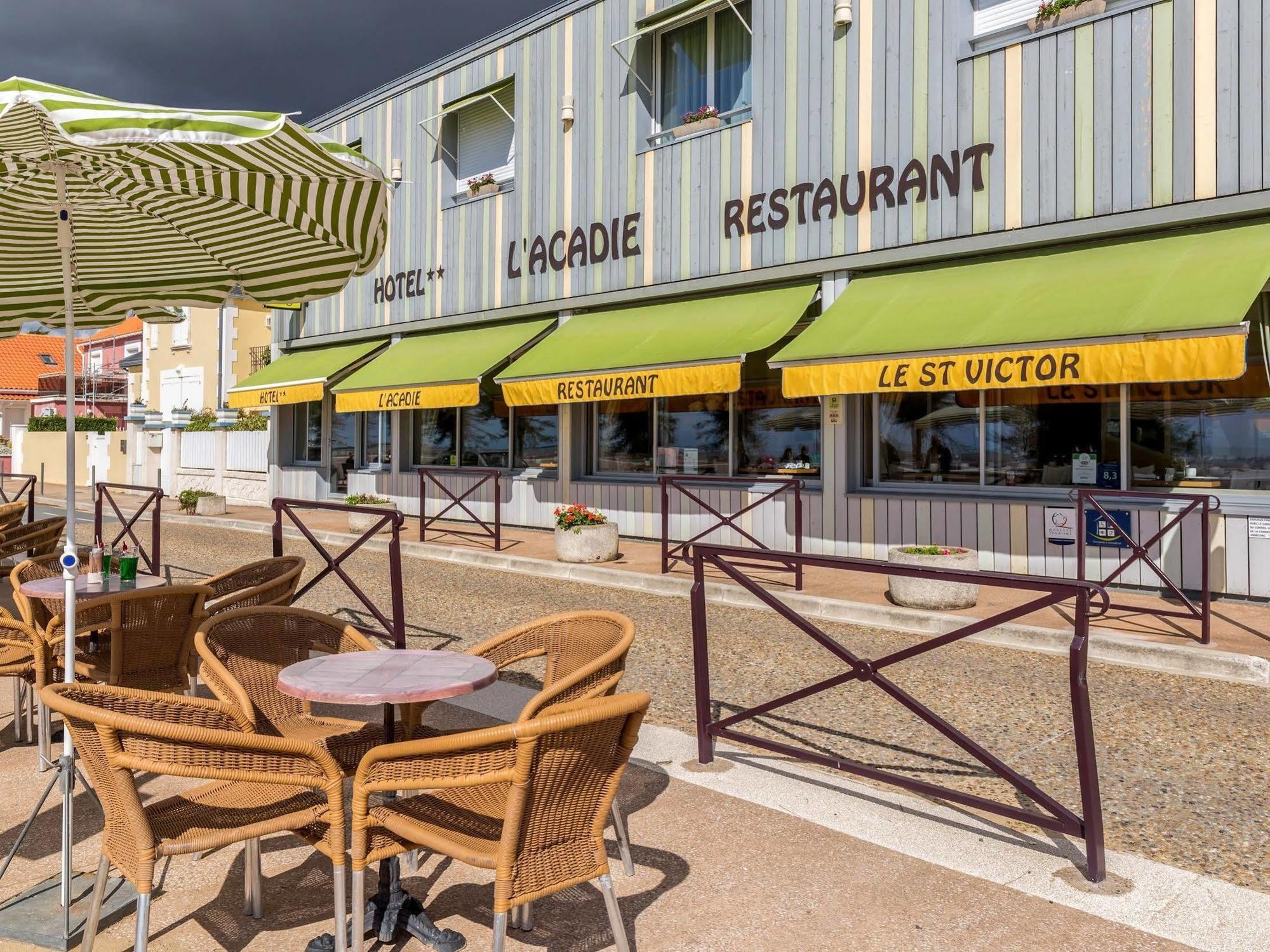 Acadie Saint Victor - Hotel Restaurant - Face Mer - Chatelaillon Plage Eksteriør bilde